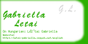 gabriella letai business card
